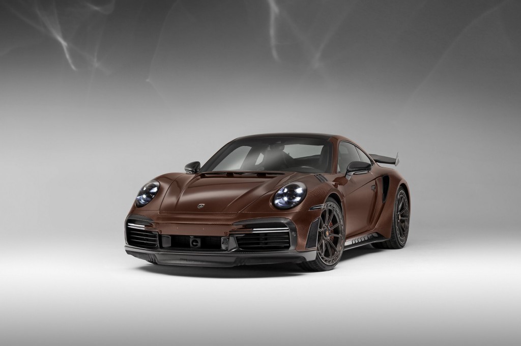 Porsche 992 Stinger GTR Limited Carbon Edition brown